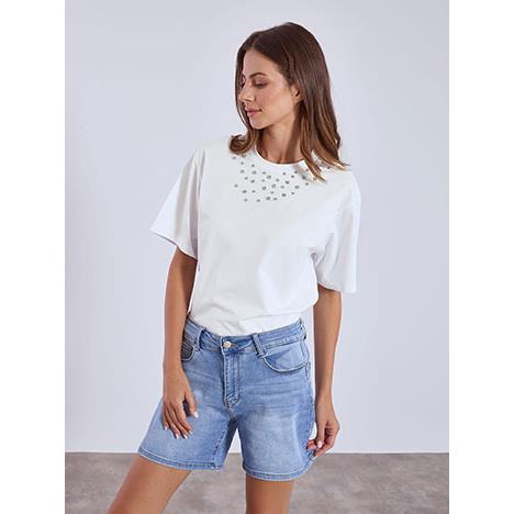 T-shirt με πέτρες strass SN7958.4695+1