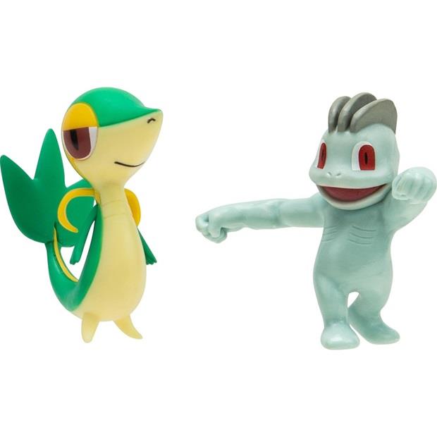 Jazwares Pokemon Φιγούρες Μάχης 5εκ. Machop & Snivy Wave 14 - PKW3002