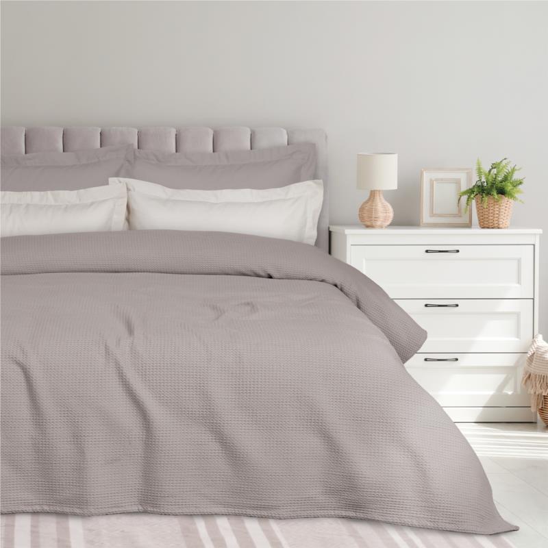 Κουβέρτα Polycotton Πικέ Μονή 160x240εκ. Blanket 0495 Taupe Das Home (Ύφασμα: 90%Βαμβάκι-10%Polyester, Μέγεθος: Μονά, Χρώμα: Taupe) - Das Home - 420577710495