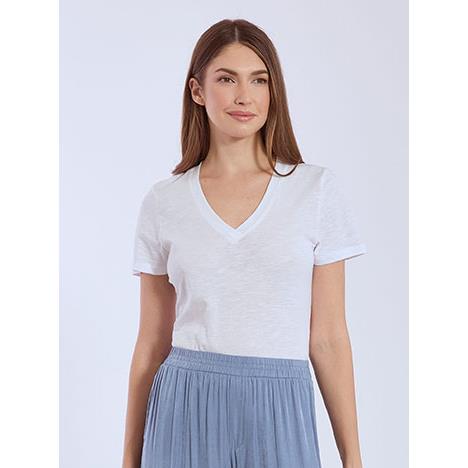 T-shirt βαμβακερό με V λαιμόκοψη SN9489.4795+3