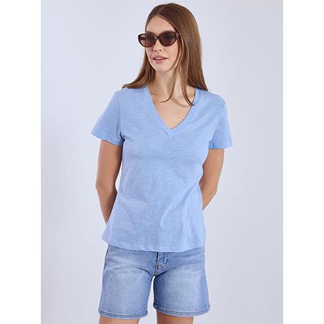 T-shirt βαμβακερό με V λαιμόκοψη SN9489.4795+5
