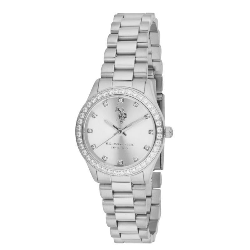 U.S. POLO Felicity Crystals - USP8403ST, Silver case with Stainless Steel Bracelet
