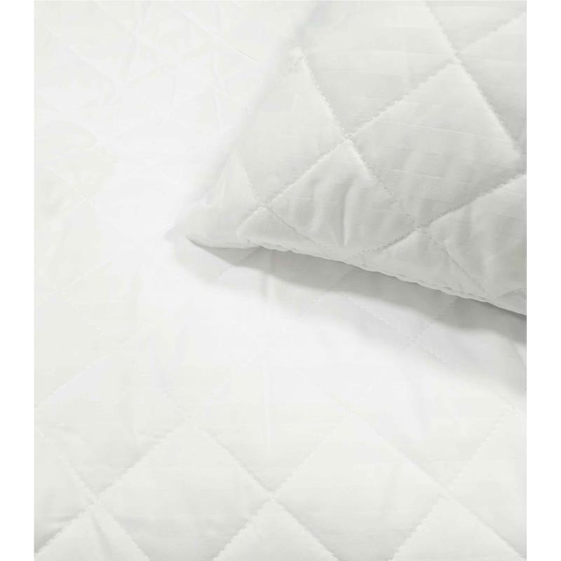 Επίστρωμα Καπιτονέ Microfiber Διπλό 150x200+35εκ. Stipe Komvos Home 7046052-1 (Ύφασμα: Microfiber, Χρώμα: Λευκό) - KOMVOS HOME - 7046052-1