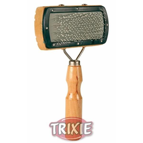 ΒΟΥΡΤΣΑ TRIXIE SLICKER ΜΟΝΗ ΞΥΛΙΝΗ 10X18CM