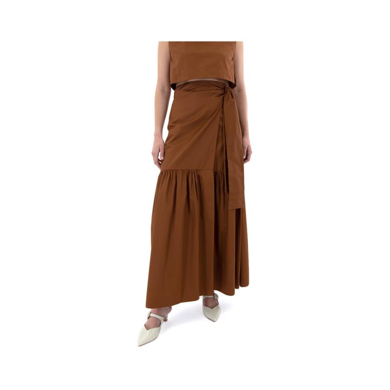Κοντές Φούστες Moutaki PLEATED WRAP MAXI SKIRT WOMEN