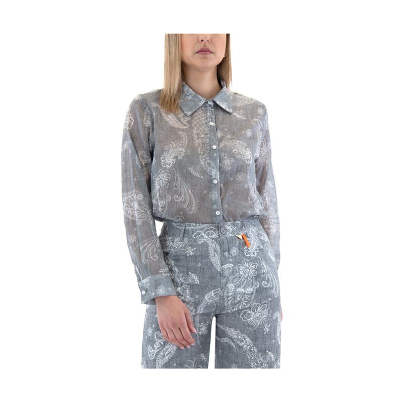 Πουκάμισα C.manolo PAISLEY SEE THROUGH LONGSLEEVE SHIRT WOMEN