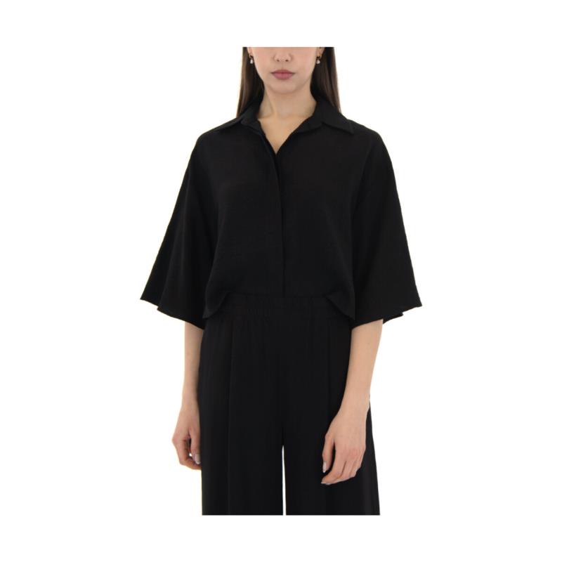 Πουκάμισα My T Wearables 3/4 SLEEVE CROP COMFORT FIT SHIRT WOMEN