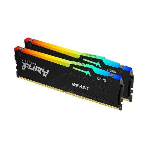 Kingston Fury Beast RGB DDR5 6000 2X16GB C40 Μνήμη RAM