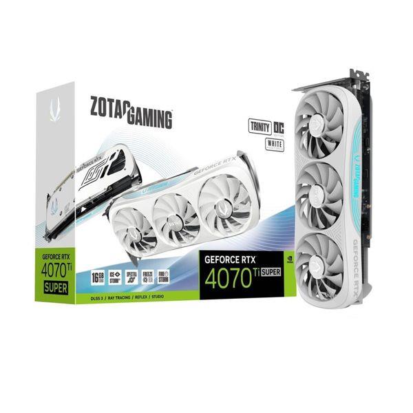 Zotac GeForce RTX 4070 Ti Super 16GB GDDR6 Trinity OC White Κάρτα Γραφικών