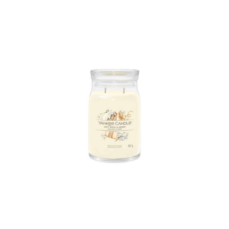 Yankee Candle αρωματικό κερί σε γυάλινο δοχείο large "Soft Wool & Amber" - 1721061E