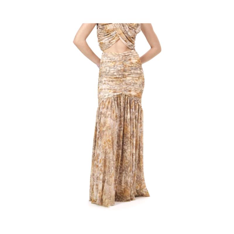 Κοντές Φούστες Project Soma NERIMA TULLE RUFFLES PRINTED MAXI SKIRT WOMEN
