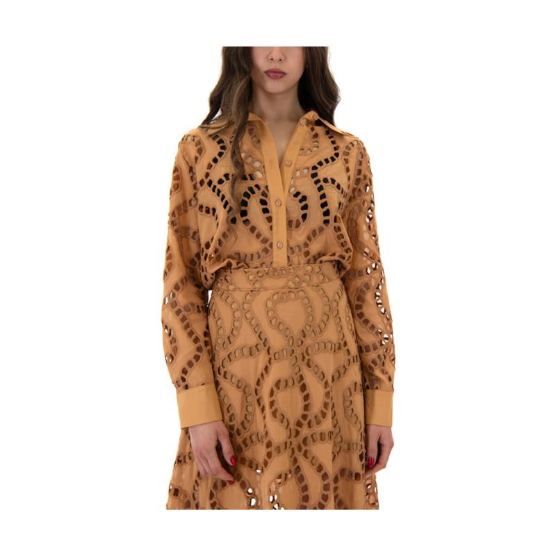 Πουκάμισα My T Wearables EMBROIDERED LONGSLEEVE REGULAR FIT SHIRT WOMEN