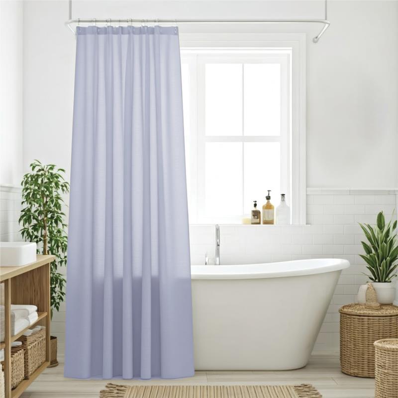 Κουρτίνα Μπάνιου Αδιάβροχη Polyester 240x180εκ. Curtains 0804 Μπλε Das Home (Ύφασμα: Polyester, Χρώμα: Μπλε) - Das Home - 420124000804