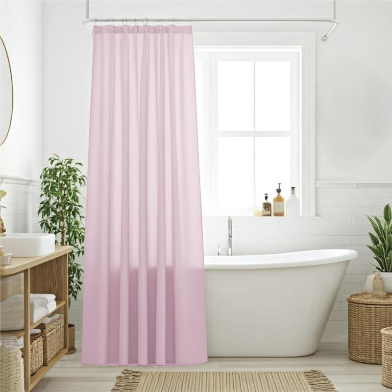 Κουρτίνα Μπάνιου Αδιάβροχη Polyester 240x180εκ. Curtains 0806 Nude Das Home (Ύφασμα: Polyester, Χρώμα: Nude) - Das Home - 420124000806