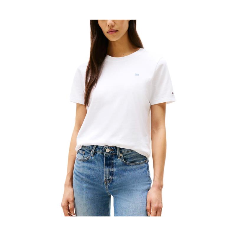 T-shirt με κοντά μανίκια Tommy Hilfiger CONTRAST FLAG REGULAR FIT T-SHIRT WOMEN