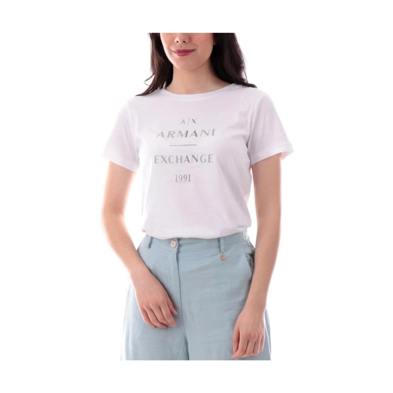 T-shirt με κοντά μανίκια EAX LOGO REGULAR FIT T-SHIRT WOMEN