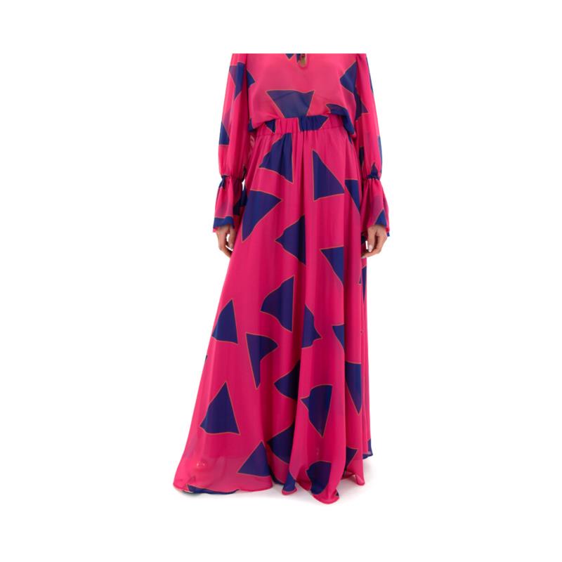 Κοντές Φούστες C.manolo PRINTED ELASTIC WAIST MAXI SKIRT WOMEN