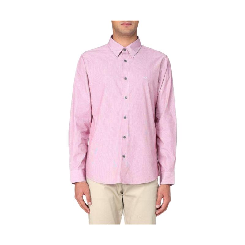 Πουκάμισο με μακριά μανίκια EAX STRIPED LONGSLEEVE REGULAR FIT SHIRT MEN