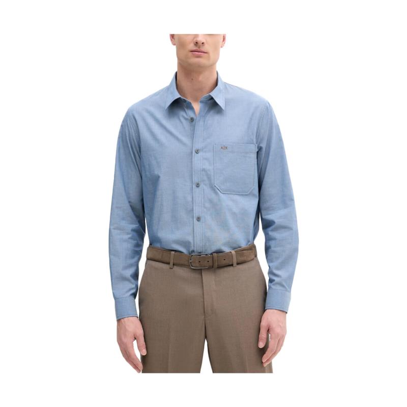Πουκάμισο με μακριά μανίκια EAX LONGSLEEVE REGULAR FIT SHIRT MEN