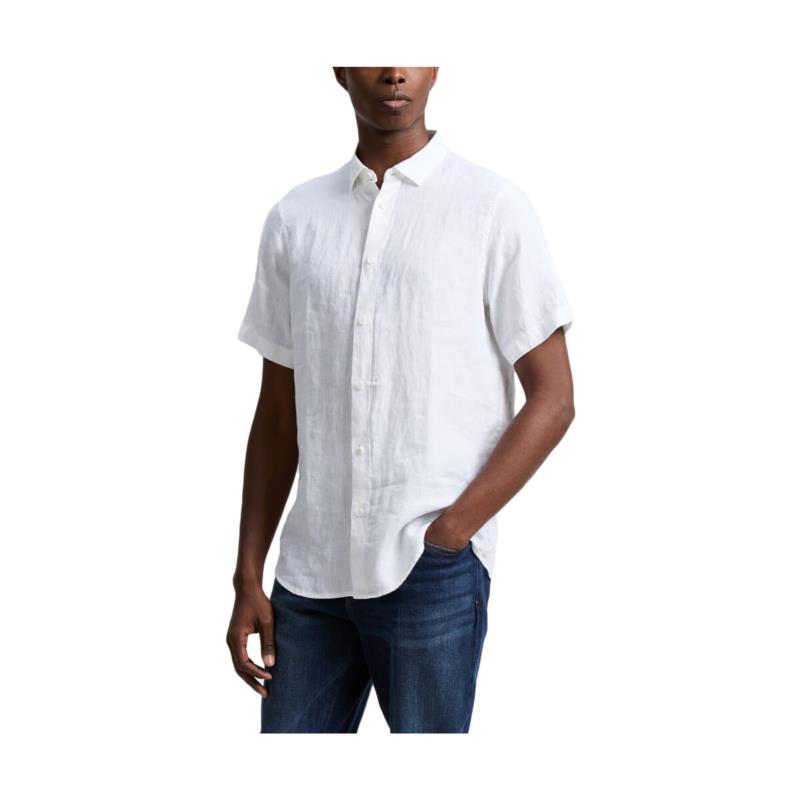 Πουκάμισο με μακριά μανίκια EAX LINEN REGULAR FIT SHIRT MEN