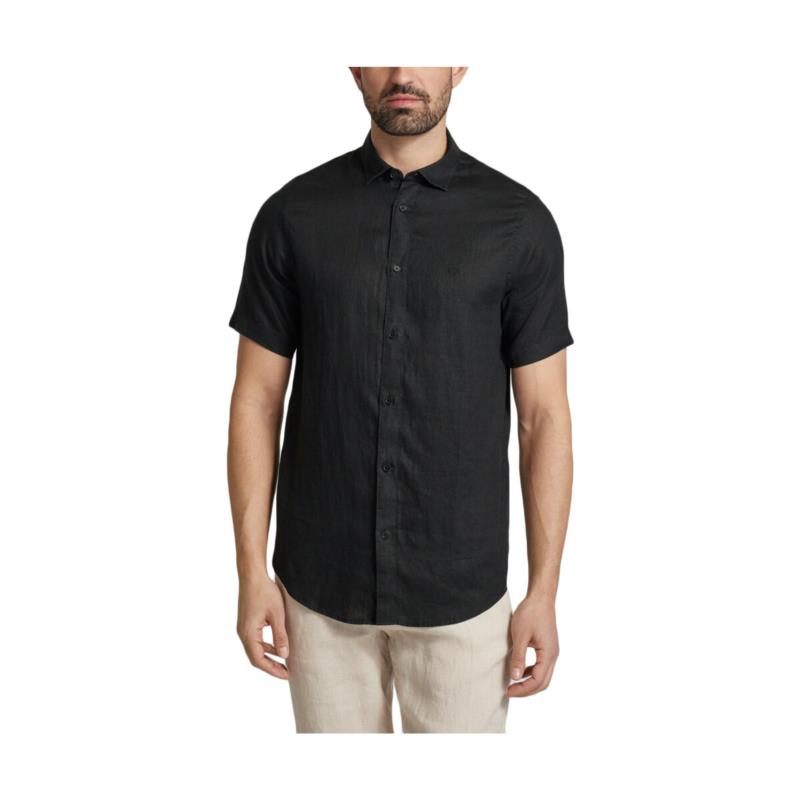 Πουκάμισο με μακριά μανίκια EAX LINEN REGULAR FIT SHIRT MEN