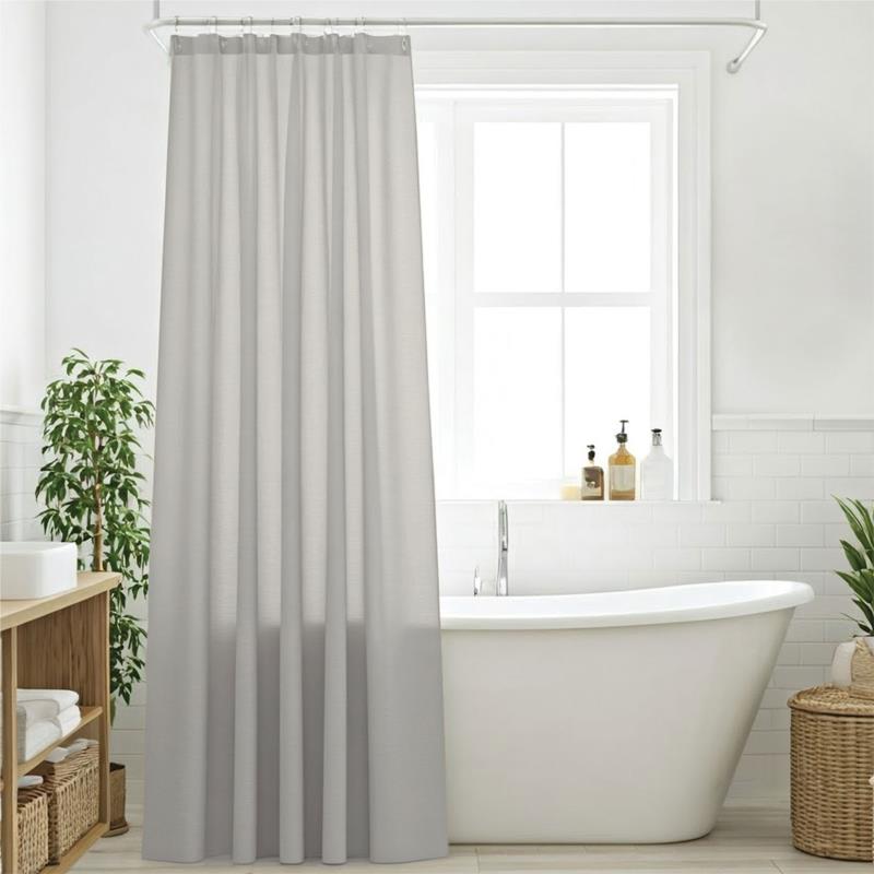 Κουρτίνα Μπάνιου (200x180) Με Κρίκους Das Home Bath 0805 Grey