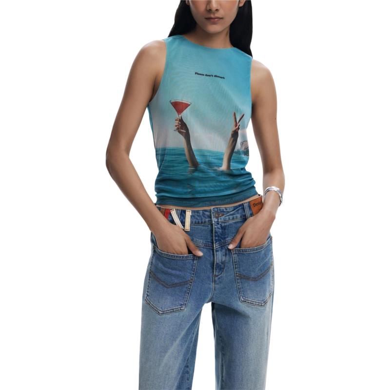Αμάνικα/T-shirts χωρίς μανίκια Desigual REPRIS TS SUMMER 25WWTKX4