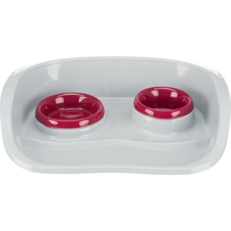 ΔΙΣΚΟΣ ΦΑΓΗΤΟΥ TRIXIE DINNER SET ΓΚΡΙ/ΚΟΚΚΙΝΟ 46X11X30CM