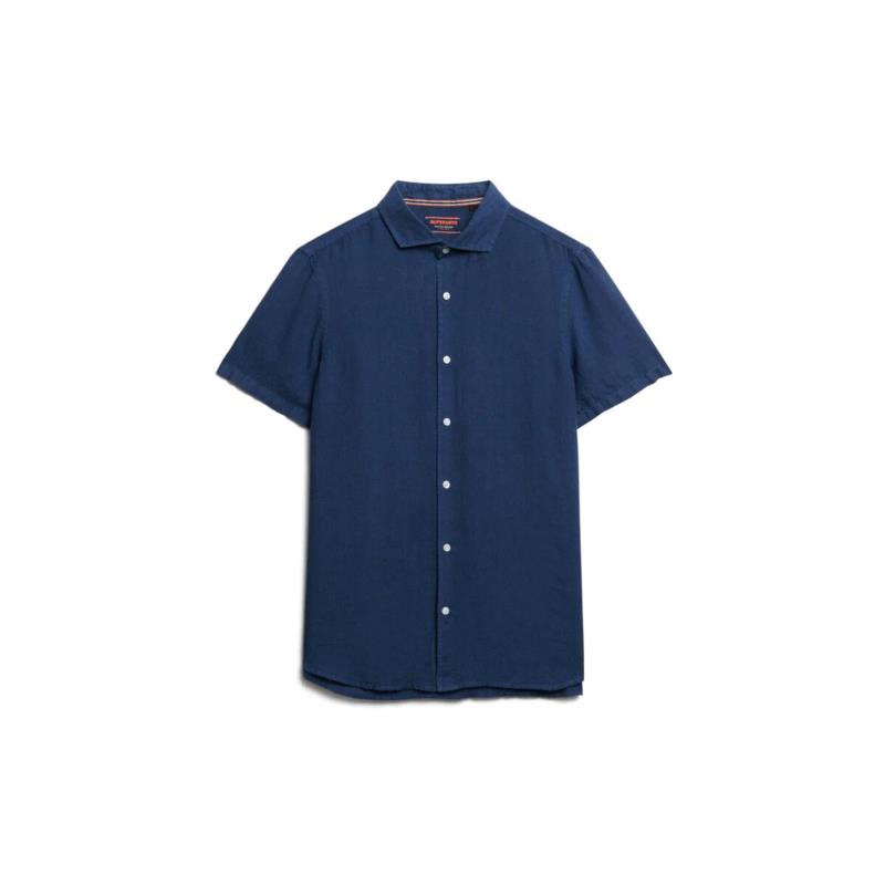 Πουκάμισο με μακριά μανίκια Superdry D3 STUD VACATION LINEN SHORT SLEEVE SHIRT MEN