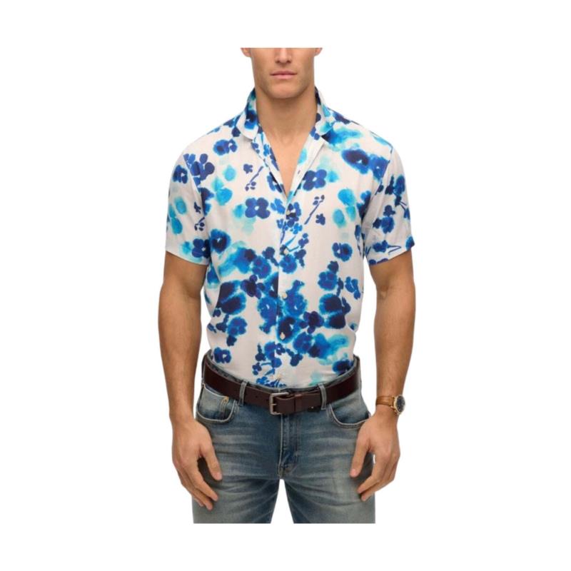 Πουκάμισο με μακριά μανίκια Superdry D2 OVIN PRINTED SHORTSLEEVE SHIRT MEN