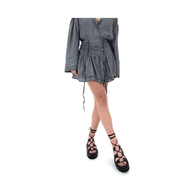 Κοντές Φούστες Black N Black RUFFLES DRAWSTRING MINI SKIRT WOMEN BLACK BLACK