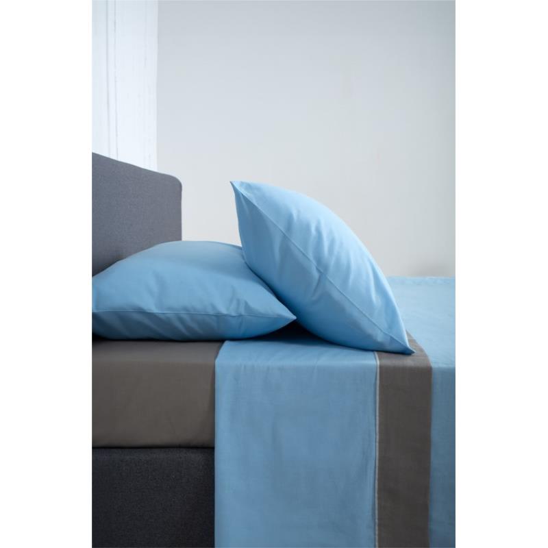 ΣΕΤ ΣΕΝΤΟΝΙΑ ΥΠΕΡΔΙΠΛΑ ΒΙΟΚΑΡΠΕΤ HOME VIEW LT BLUE - DK GREY 240Χ260CM