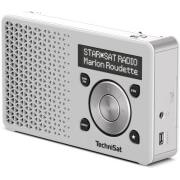 TECHNISAT DIGITRADIO 1 PORTABLE DAB+ / FM RADIO WITH BUILT-IN RECHARGEABLE BATTERY WHITE/SILVER