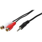 LOGILINK CA1047 AUDIO CABLE 1X 3.5MM MALE TO 2X CINCH FEMALE 0.2M