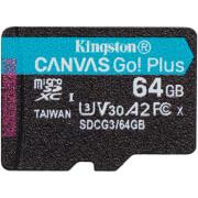 KINGSTON SDCG3/64GBSP CANVAS GO PLUS 64GB MICRO SDXC CLASS 10 UHS-I U3 V30 A2
