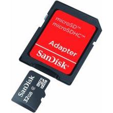 SANDISK SDSDQB-032G-B35 32GB MICRO SDHC CLASS 4 + ADAPTER SD