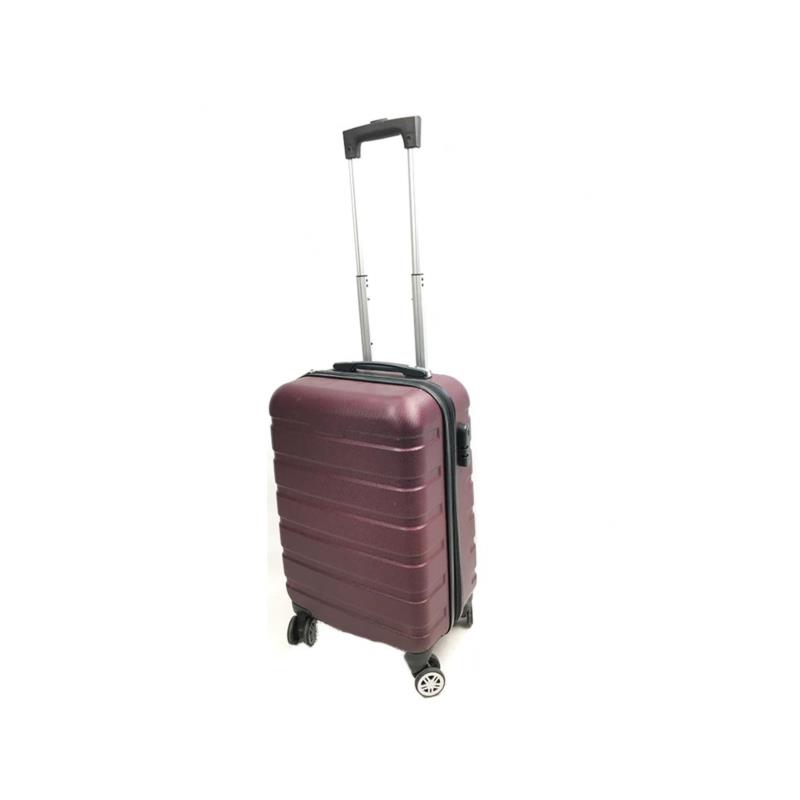Βαλίτσα Καμπίνας Trolley ABS με τηλεσκοπικό χερούλι, ροδάκια και κλείδωμα ασφαλείας, σε Μπουργουνδί χρώμα, 30x20x45 cm - Aria Trade