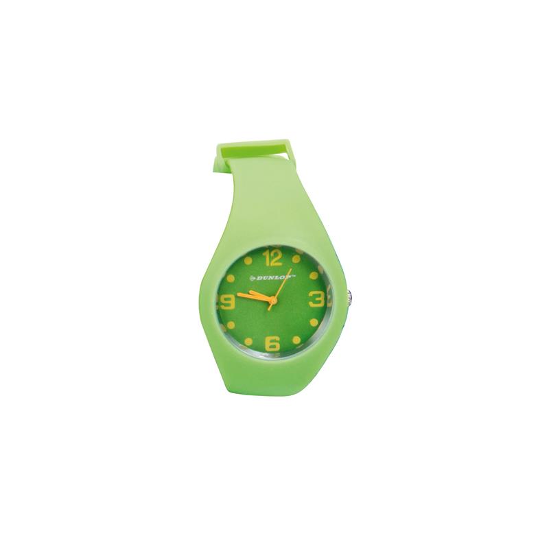 Dunlop Μοδάτο Αναλογικό Ρολόι χειρός Fashion Trendy με λουράκι σιλικόνης Χρώμα Πράσινο - Dunlop