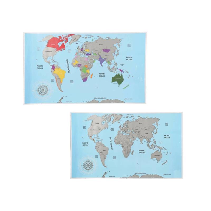 Παγκόσμιος Χάρτης Ξυστό 88x52 cm, Scratch map World - Aria Trade