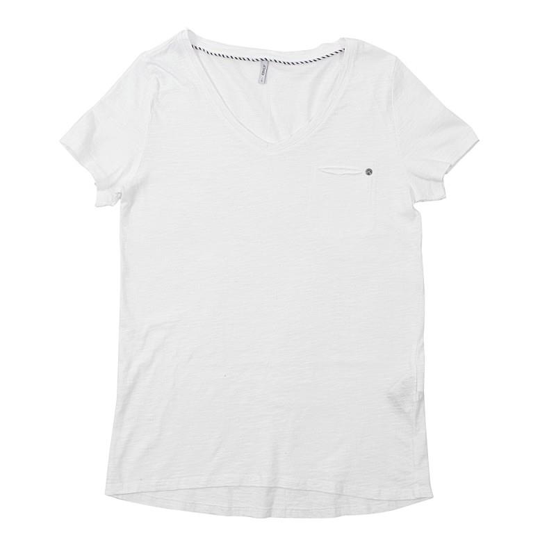 ONLY VALENTINA S/S POCKET TOP 15131993 Λευκό