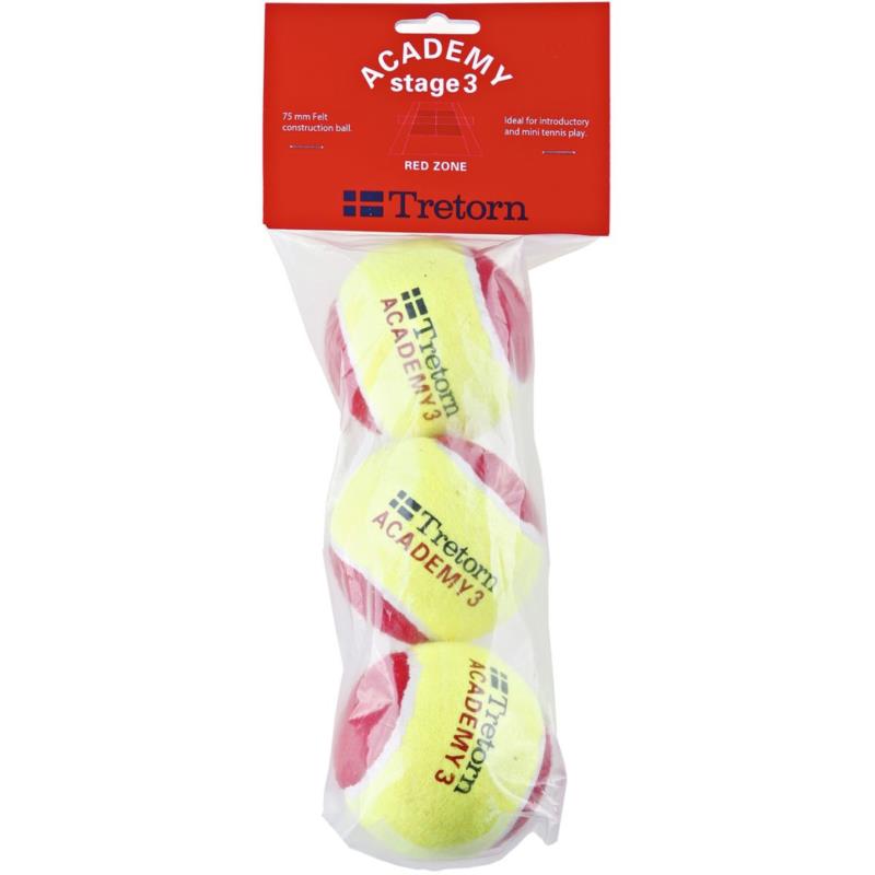 Παιδικά Μπαλάκια Τένις Tretorn Academy Red Felt x 3