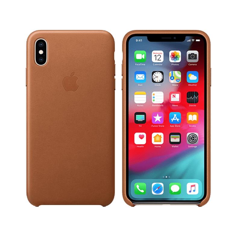 APPLE iPhone XS / X Leather Case - Saddle Brown
