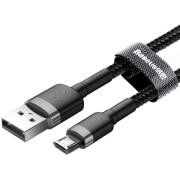 BASEUS CABLE CAFULE MICRO USB 2.4A 1M GREY/BLACK