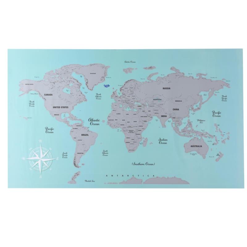 Παγκόσμιος Χάρτης Ξυστό Scratch map world, 52x88cm - Aria Trade