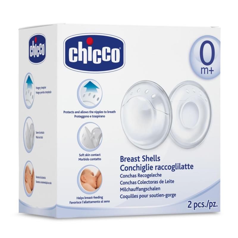 Chicco Κοχύλια Συλλογής Μητρικού Γάλακτος 2 τεμάχια (02258-00)