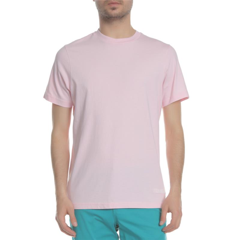 FRANKLIN & MARSHALL - Ανδρική κοντομάνικη μπλούζα FRANKLIN & MARSHALL ροζ