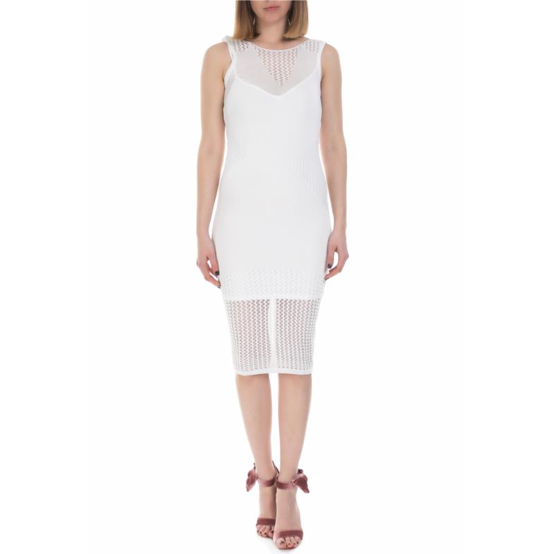GUESS - Γυναικείο midi αμάνικο φόρεμα Guess λευκό
