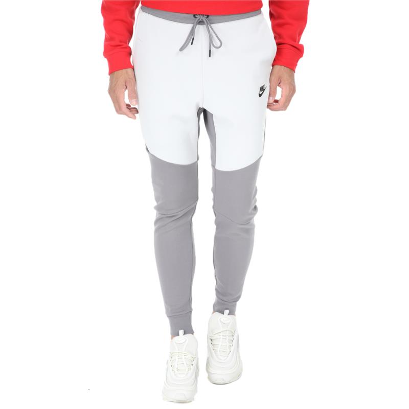 NIKE - Ανδρικό παντελόνι φόρμας Nike NSW TCH FLC JGGR γκρί-άσπρο