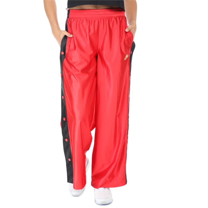 NIKE - Γυναικείο παντελόνι φόρμας Nike NSW POPPER PANT GLM DNK κόκκινο