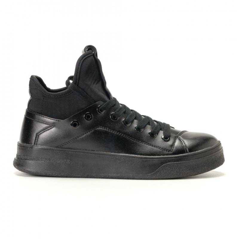 Ανδρικά μαύρα sneakers Montefiori